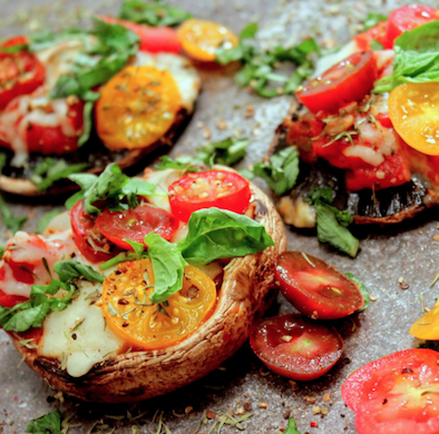 Portobello Pizza Stuffed Mushrooms