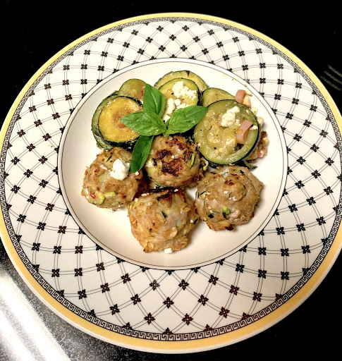 Chicken-Zucchini Meatballs with Feta