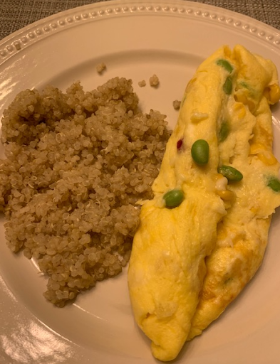 omlette and quinoa