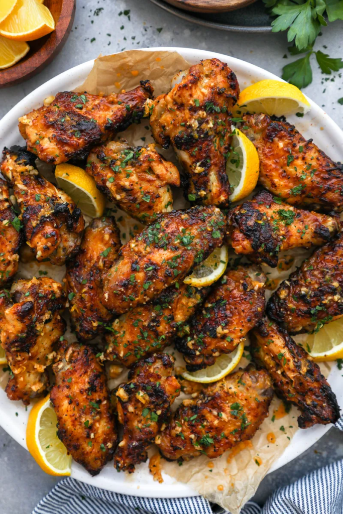 Lemon Garlic Chicken Wings