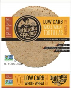 La Tortilla Factory Low Carb Whole Wheat Tortilla
