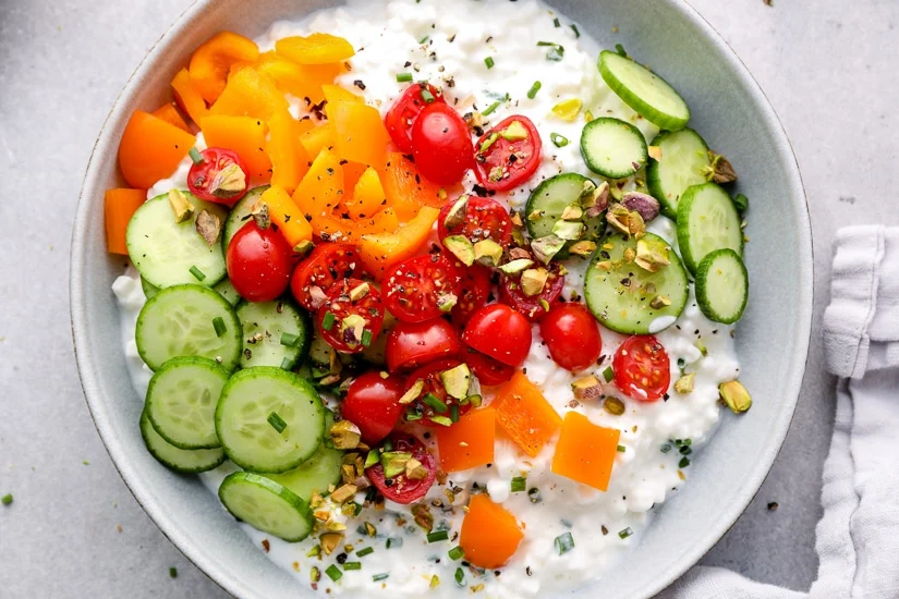 Savory Cottage Cheese Bowl