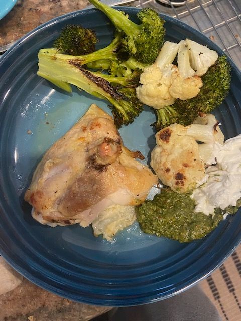 Chicken and veggies - Danielle's daily routine and food diary
